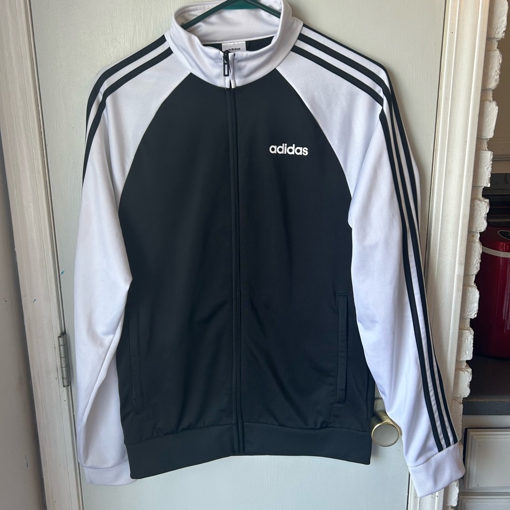 adidas Black and White Track Jacket